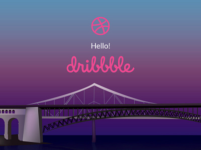 Hello Dribbble first hello illustration