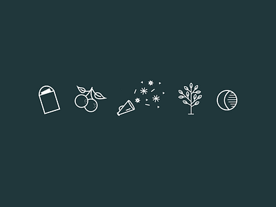 Icons for Gathered Gifts branding icon iconography