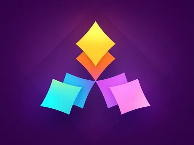 Logo Concept blue branding colorful design gradient icon logo logotype mark orange purple yellow