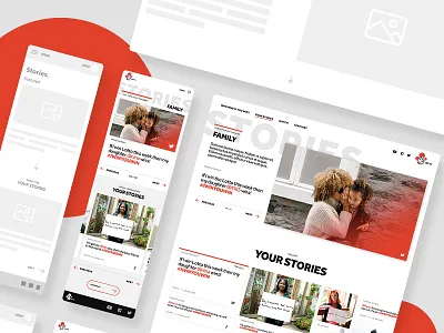 UX + design for a content platform clean content gallery grid modern typography ui ux webdesign website