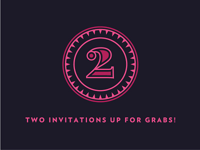 2 Invitations 2 coin dribbble invitations number tickets two