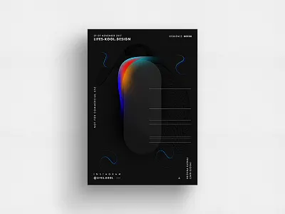 Glissade abstract art blue colorful daily glissade gradient graphic poster postereveryday riangle