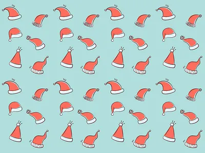 Santa hat pattern illustration pattern santa