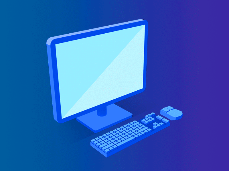电脑加速 3d c4d 加速 动画 扁平 火箭 电脑 等距