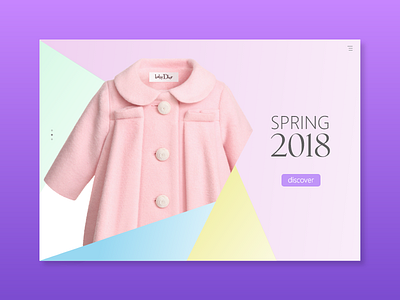 babyDior Landing Page baby landing page ui ux