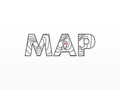 M A P icon location map novvector type type logo typography vector