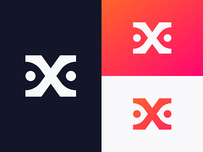 X logo project color design designer designing graphic graphics illustrator logo logos minimal