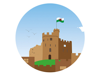 Cardiff Castle castle illustration