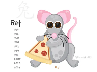 Year of the Rat animals characters chinese new year illustration illustrator