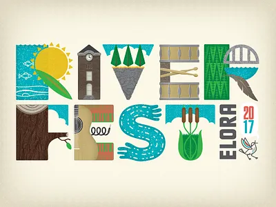 Riverfest Elora Branding adobe illustrator branding graphic design illustrator logo typography vector