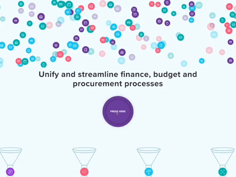 Interactive Animation: Compleat Software animation blue colour green interaction interactive pink purple software tech ui ux