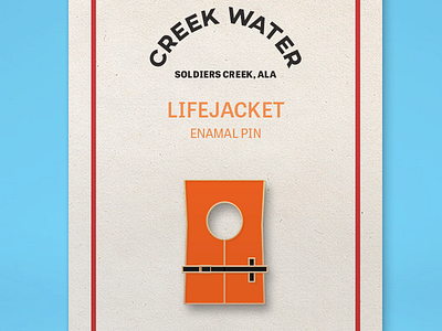 Creek Water Enamel Pin blue branding design illustration illustrator logo orange photoshop typography vector