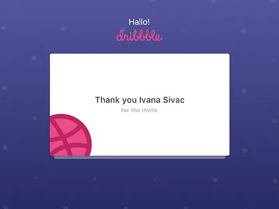 Hallo Dribbble! dribbble first shot hello welcome