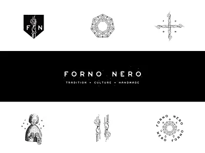 Forno Nero art branding dallas design food illustration interiordesign logo pizza restaurant texture