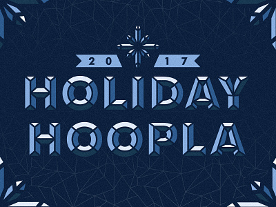 Holiday Hoopla 2017 bevel christmas crystal frost holiday ice invitation logo snowflake texture