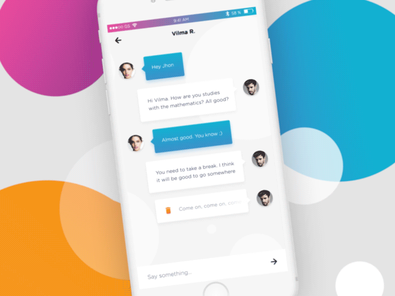 Caper Day 4 - Chat - Delete message android chat delete design gif ios messages mobile motion prototype ui ux