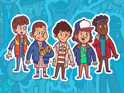 Slaptastick | "Stranger Things Stickers" design doodle illustration netflix stickers stranger things vector