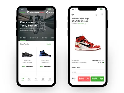 Homescreen & Product Profile about browse homescreen jordan navigation nike profile sneakers ui ux