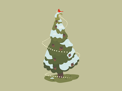 Fa la la la la christmas illustration illustrator tree