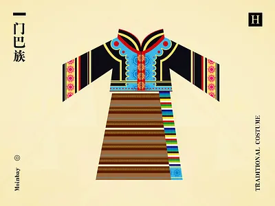 Colourful China—— China's Ethnic Costumes illustration photoshop