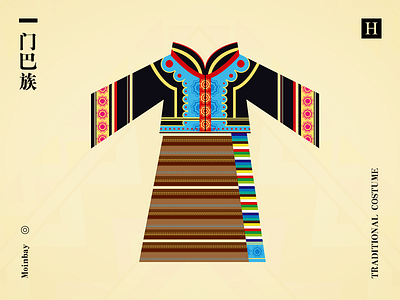 Colourful China—— China's Ethnic Costumes illustration photoshop