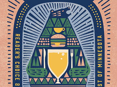 Growler 1 bear beer illustration pattern