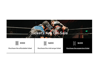 Fight Fight end experience front interface minimal purchase simple ticket ui user