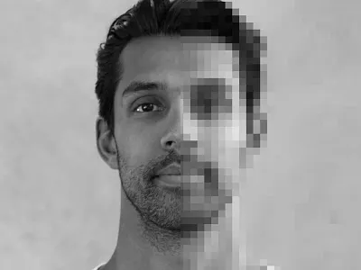 Half human. Half pixel.