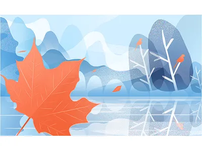 Wintertime blue tree winter