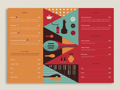 Spice n Soul - Food Menu colourful food hyderabad identity indian logo menu packaging sweden