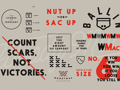 WOODY MAC UNDERWEAR branding design logo type