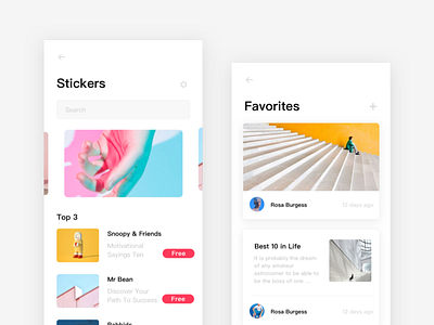 Wechat redesign for stickers store and favorites page favorites redesign stickers store wechat