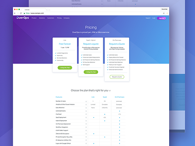 Pricing page design gradient plans pricing ui ux web website