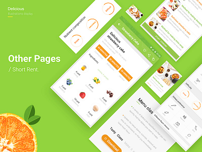 Delicious food color cook delicious food green gui health tasty ui ux