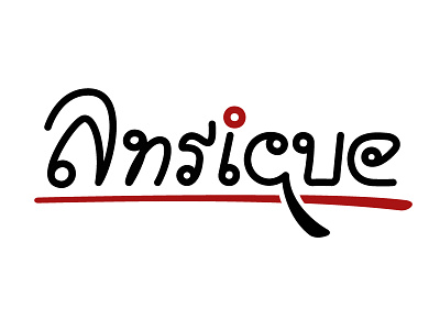 Antique logo ancient antique test thai font