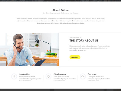 Niftee800 design landing page design modern photoshop material design responsive web design user interface experience web design web landing page website website design