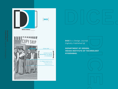 DICE - Journal of Design, IIT Hyderabad branding cover design graphic identity journal publication