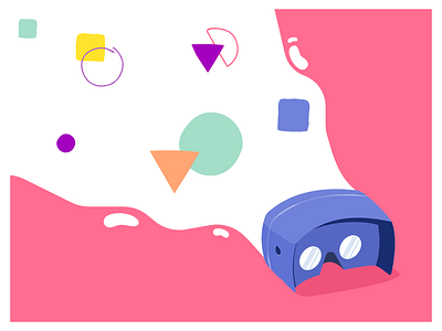 VR - Illustration clean colors simple vector vr