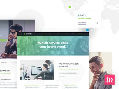 Zanoma website clean design invision ui ux web