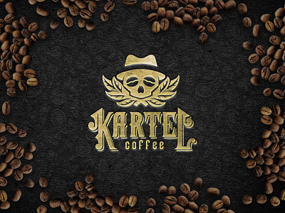 Kartel Coffee branding coffee custom foil gold kartel logo type typography