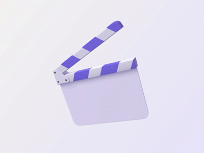 Clapper 3d clapper clapperboard loop purple