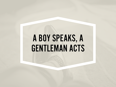 Project Gentleman abstract branding clean corporate dandy gentleman geometric graphic minimal quote type