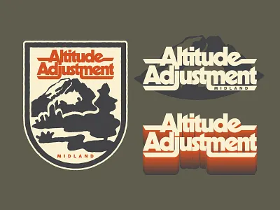 It's High Time to Mountain Climb country flat graphic hand drawn logo merch mountain music outfitter pun typography