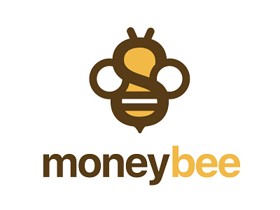 Moneybee Logo bee brand branding logo money yellow