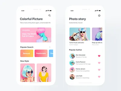 Photo sharing application app colour iphonex photo