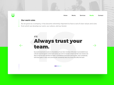 #hakurules agency culture green rules studio ui ux website