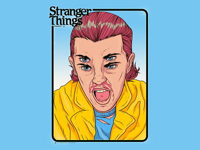 bitchin' bitchin duffer brothers eleven illustration netflix stranger things