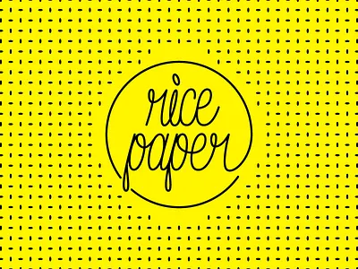 Rice Paper branding food logo mark paper pattern popup rice vietnamese