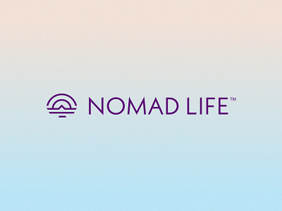 Nomad Life bird logo minimal rokac sea sun travel unknown