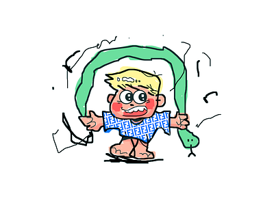 old FENDI doodle abstract art character cute doodle fendi illustration kids kikillo